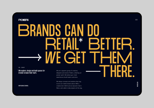 UX/UI Design Package Example: Pioneers ~ Branding + Web Design