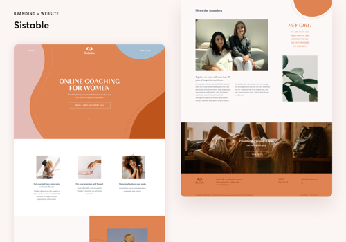 Web Design Package Example: Sistable – Branding & Website (headless WP)