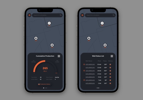 UX/UI Design Package Example: Oil Field Service Application (Indicative)