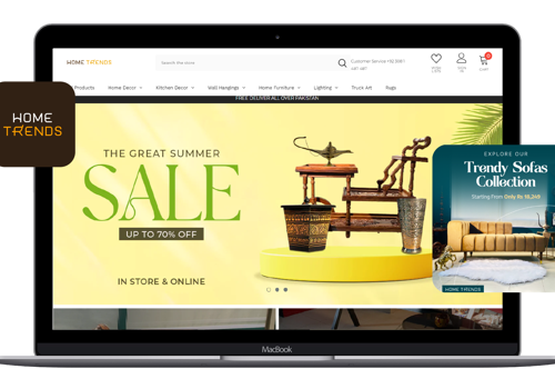 Social Media Marketing Package Example: Trendy Sofas Collection