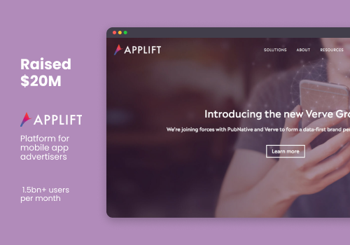 Web Development Package Example: Ad tech platform; Raised over $20M