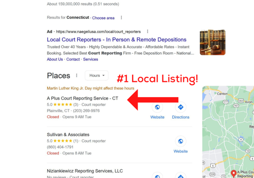 Search Engine Optimization Package Example: SEO in CT