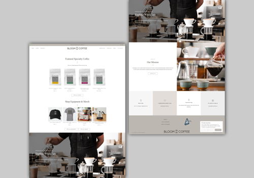 Web Design Package Example: Bloom Coffee Website Development & Design