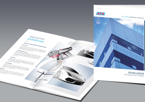 Graphic Design Package Example: Company profile design for ATA IMS Berhard