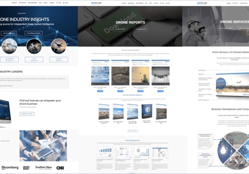 UX/UI Design Package Example: Website creation for Droneii.com