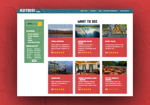Web Development Package Example: Kutaisi Travel