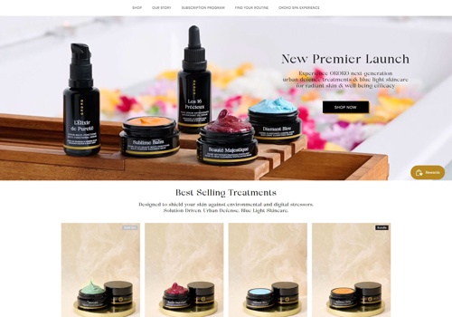 E-Commerce Development Package Example: Skin care cosmetic website