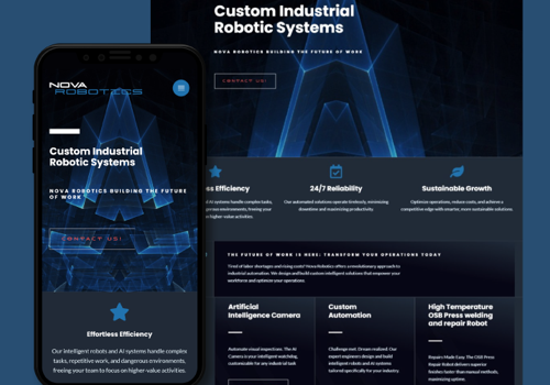 Marketing Strategy Package Example: Website Design For Robotics Company