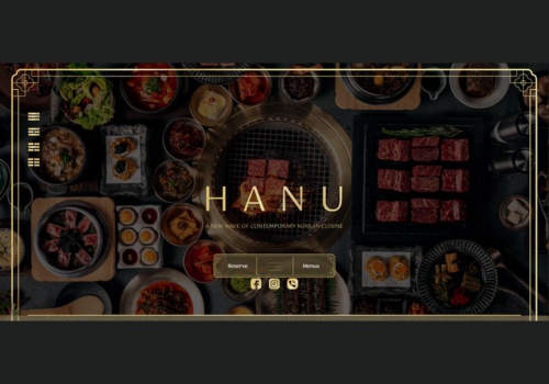 Web Development Package Example: Hanu Restaurant - Modern Korean Dining at Its Fine