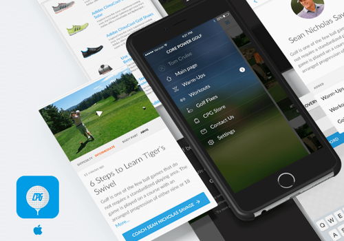 Mobile App Development Package Example: Core Power Golf