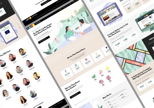 Web Development Package Example: PlantBasedNews / Promo Landing Page / Illustration