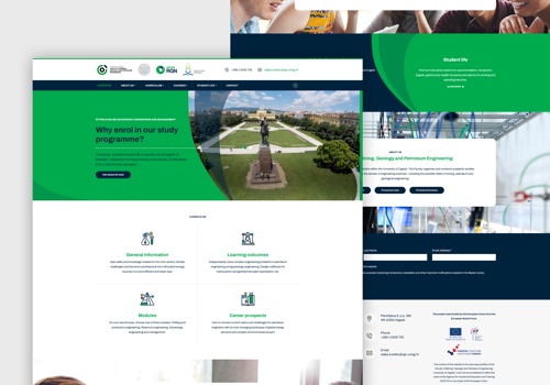 Web Design Package Example: Internationalization of the Faculty of Mining