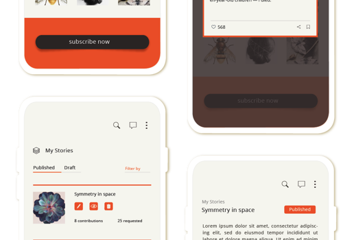 UX/UI Design Package Example: Online Publishing Web Application