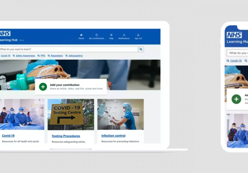 UX/UI Design Package Example: NHS: Designing access to Covid-19 LMS