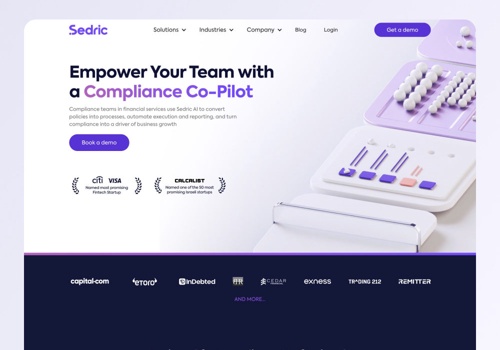 Web Design Package Example: AI Fintech Homepage Redesign & Development | UX/UI