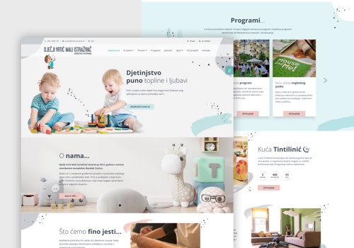Web Design Package Example: Kindergarten 'Mali istraživač'