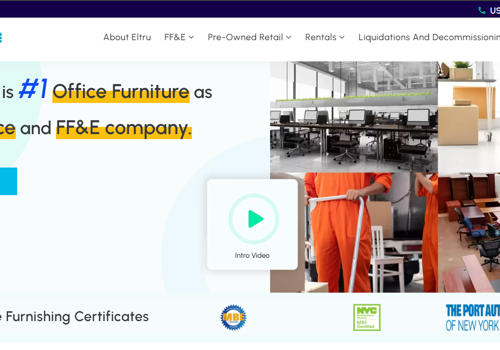 UX/UI Design Package Example: Web infrastructure Revamp for New York FF&E Brand