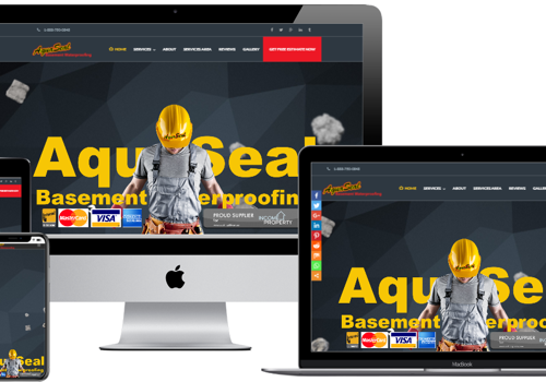 Web Design Package Example: Aqua Seal Water Proofing Website