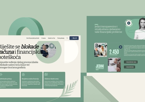 UX/UI Design Package Example: Be On Savjetovanje, Web Design and Development