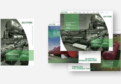 Graphic Design Package Example: Print and Digital Catalog for AllTank Solutions