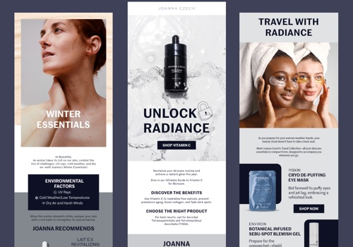 Email Marketing Package Example: Email Design: Beauty Brand