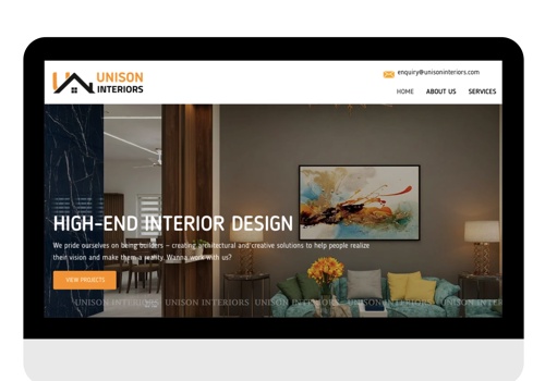 Web Design Package Example: Web Development : Unison Interiors