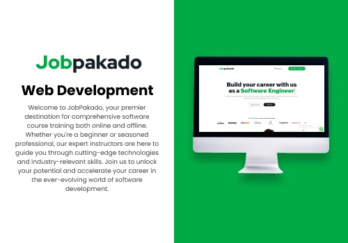 UX/UI Design Package Example: Jobpakado Software Course Training Institute
