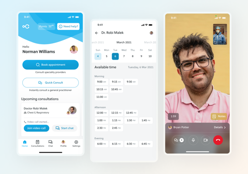 UX/UI Design Package Example: Doctori / #1 telemedicine app in Bahrain