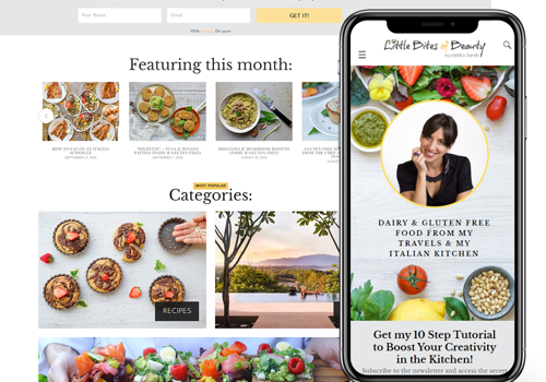 Web Development Package Example: Travel, Life style & receipe Website - Woocommerce