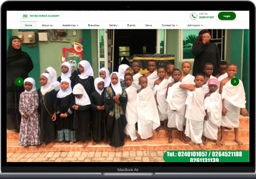 Web Design Package Example: Fatima Farida Academy