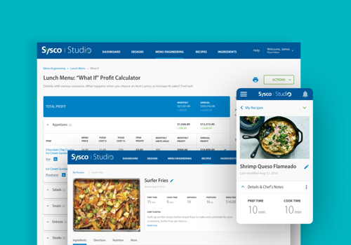 UX/UI Design Package Example: Menu Design and Beyond with Sysco