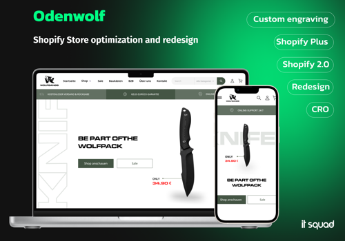 E-Commerce Development Package Example: Shopify Online Store Redesign and Maintaince