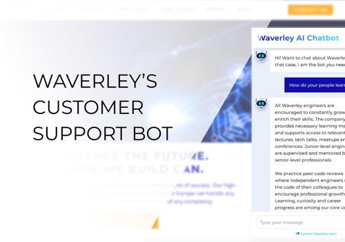 AI Development Package Example: Waverley’s Customer  Support Bot
