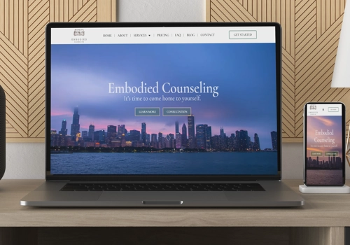 Web Design Package Example: Website design for Therapist
