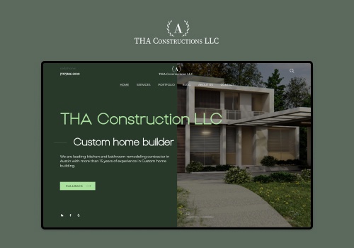 UX/UI Design Package Example: THA Construction