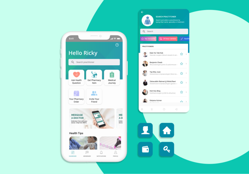 Mobile App Development Package Example: Teleme for Patient
