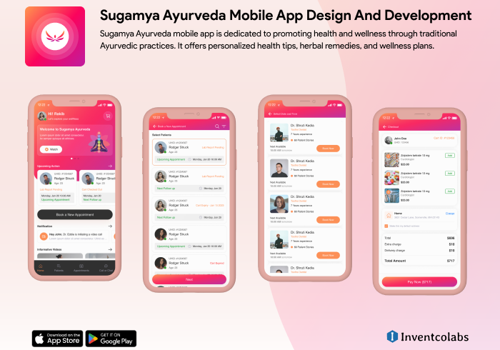 Mobile App Development Package Example: Sugamya Ayurveda Mobile App Design And Development