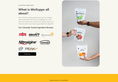 UX/UI Design Package Example: MixSupps : An E-commerce Website for Energy Drinks