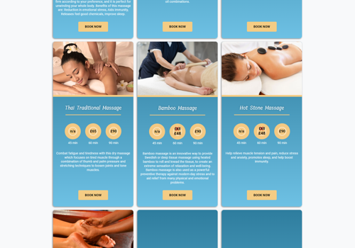 Web Development Package Example: Medical Massage Detox