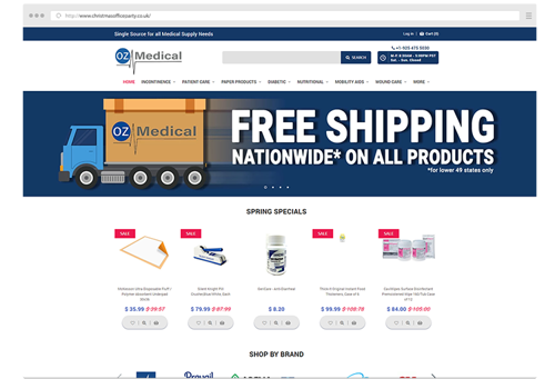 Web Development Package Example: Web Development for OZ Medical Supply