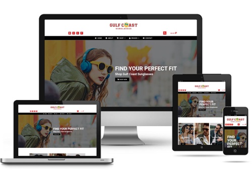 Web Design Package Example: Gulf Coast Sunglasses Website
