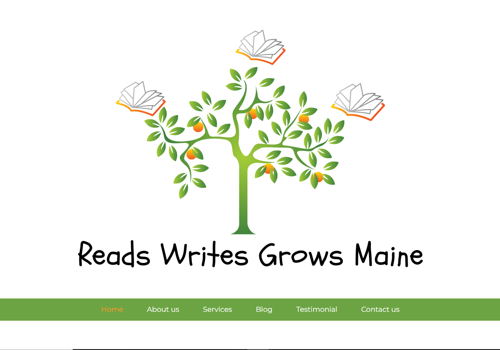 Web Development Package Example: Reads writes grows Maine