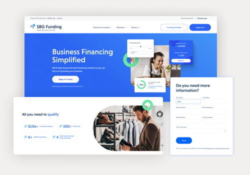 Web Development Package Example: SBG – Elevating brand to increase credibility