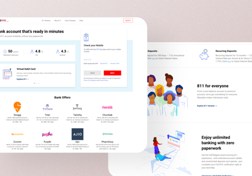 UX/UI Design Package Example: Kotak Mahindra  - 811 Net Banking Application