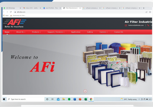 Graphic Design Package Example: Air Filter Industries Development Team