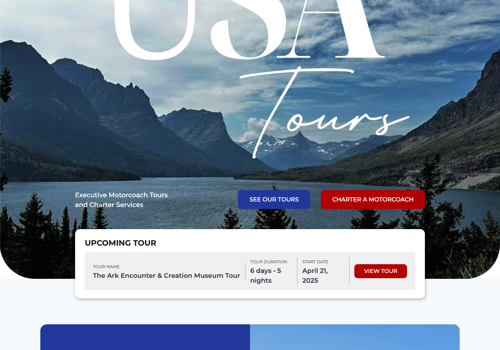 Web Design Package Example: Project with USA Tours