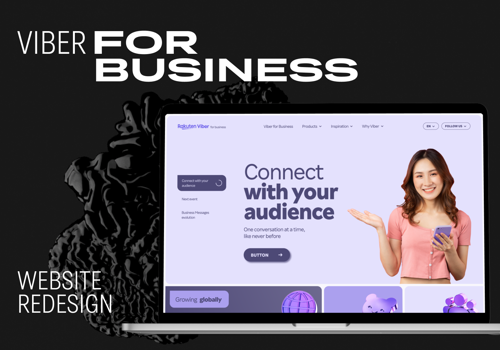 Web Design Package Example: Rakuten Viber - B2B Website + Motion Design