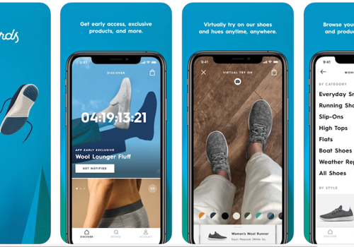Mobile App Development Package Example: Allbirds