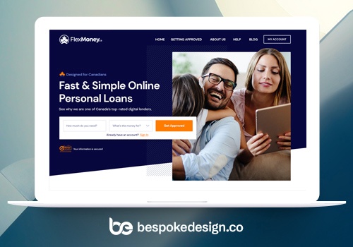 Web Design Package Example: Online Personal Loans - Canadian website