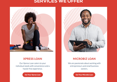 Web Design Package Example: Web design and development for Financial company